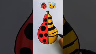 Satisfying colouring 🐞🐝 satisfyingcoloring coloring shorts satisfying viralshorts [upl. by Alrac]