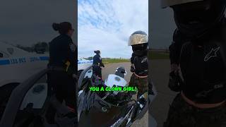 Motorcyclist Pranks Cop After Getting Pulled Over 😱😂 shorts [upl. by Nittirb]