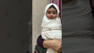 Baby in swaddling clothes xinjiang china cutebaby [upl. by Elagibba]