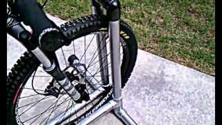 a homemade bike stand cheap and easy [upl. by Nemaj573]