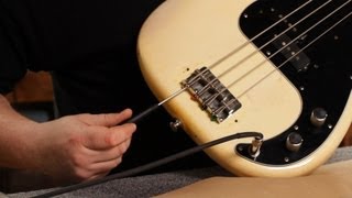 How to Adjust Intonation on a Bass  Guitar Setup [upl. by Ahsienar]