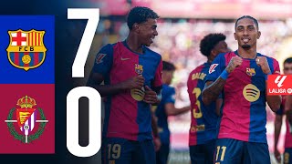 FC BARCELONA 7 vs 0 VALLADOLID  LA LIGA 202425 MD04 [upl. by Tnomad]