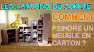 DECO MEUBLES EN CARTON  astuces pour bien peindre sans se fatiguer [upl. by Luedtke]