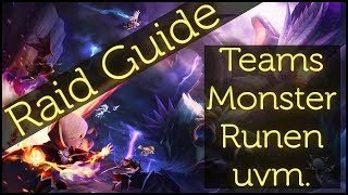 SUMMONERS WAR Raid Guide Teams Monster Runen uvm German  Deutsch [upl. by Shaughnessy866]