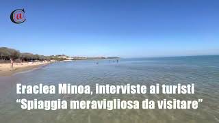 Eraclea Minoa turisti ”Spiaggia meravigliosa e selvaggia” [upl. by Dimitris257]