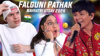 This INDIAN FESTIVAL looks UNREAL Latinos React to Navratri Utsav 2024 ft Flaguni Pathak [upl. by Aisereht512]