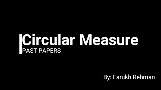 Circular Measure  P1  A level  Volume 1  Past Papers  Mathematics [upl. by Missie]