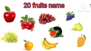 Name of different types of fruits  20 common fruit names in English with picture AtoZwithSunita [upl. by Murry208]