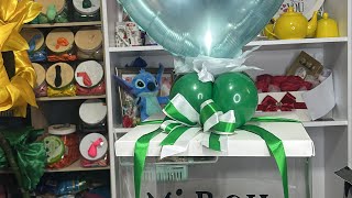 COMO FIJAR MIS GLOBOS A UNA CAJA 🎈 🎁 💝 [upl. by Vladi]