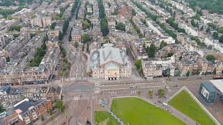 Amsterdam Netherlands Concertgebouw  19th century concert hall Museumplein square Panoramic [upl. by Notgnilliw242]