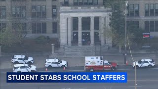 2 staffers stabbed by student at middle school in Northeast Philadelphia Source [upl. by Edwine]