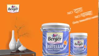 Berger Easy Clean  No Daag No Dhabba Only beautiful walls [upl. by Terbecki]