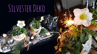 Silvester Tischdeko Winter Tischdeko DIY Christrose  Floristik [upl. by Solis]