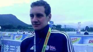 Ali Brownlee interviewed after winning the 2011 World Championship in Beijing [upl. by Benildas]