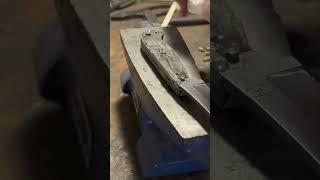 Making a skinner knife from a saw blade part 2 adding buffalo horn scales knifemaker knives [upl. by Luzader]