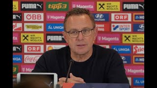 Pressekonferenz mit ÖFBTeamchef Ralf Rangnick nach dem Unentschieden [upl. by Trelu]