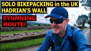 Solo Bikepacking in the UK  Hadrians Wall Cycleway Amazing [upl. by Sonia]