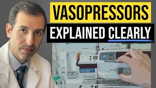 Vasopressors Explained Clearly Norepinephrine Epinephrine Vasopressin Dobutamine [upl. by Ciri]