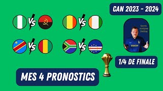 Pronostics et Predictions Foot CAN 2023  14 Quarts Coupe Afrique des Nations [upl. by Minier]