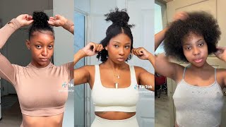 20 SIMPLE NATURAL HAIRSTYLES TUTORIALS 💞 PROTECTIVE HAIRSTYLE FOR WOC [upl. by Naic]