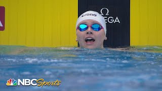 Siobhan Haughey wins womens 200m freestyle over Katie Ledecky at US Open  NBC Sports [upl. by Sivle869]