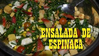 ENSALADA DE ESPINACA  ¿Cómo hacer ensalada de espinaca RECETA  Cocine con Tuti [upl. by Rieth212]