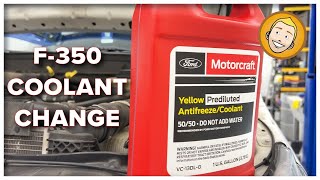 2012 Ford F250F350 Super Duty 67 Coolant Change DIY [upl. by Diva98]