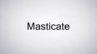 How to Pronounce Masticate [upl. by Mauretta373]