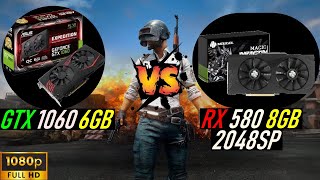 GTX 1060 6GB VS RX 580 8GB 2048SP  PUGB Competitive Settings 1080p [upl. by Oicnecserc]