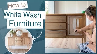 How to Whitewash Wood Furniture [upl. by Nosredna]