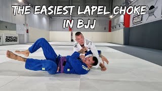 The Easiest Lapel Choke in BJJ You Must Learn ThisNinja Choke 🥷☠️ [upl. by Nagy]