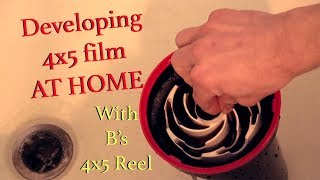 Developing 4x5 at home with Bs 4x5 Reel [upl. by Melak]