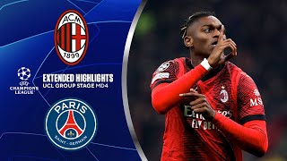 AC Milan vs Paris SaintGermain Extended Highlights  UCL Group Stage MD 4  CBS Sports Golazo [upl. by Seely]