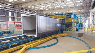 How Shipping Containers Are Made  Fastest Container Production Process in a Modern Factory [upl. by Ailemac]