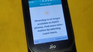 WhatsApp is no longer available on KaiOS Jio Phones how to fix [upl. by Lanette]