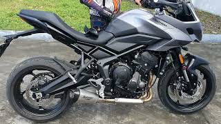 Triumph Tiger Sport 660 with Akrapovic HP 61mm full system exhaust [upl. by Monroy]