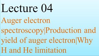 L4 Auger electron spectroscopyProduction and yield of auger electronWhy H and He limitation [upl. by Colwin]