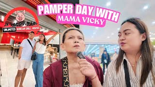 PAMPER DAY WITH MAMA VICKY 1 DAY NALANG GRAND OPENING NA NG JK SAMGYUPSAL TARLAC BRANCH [upl. by Ardnasirhc]