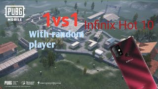 1vs1 fight with random player infinix hot 10 gameplay pubgmobile arena tdmgameplay [upl. by Hayman]