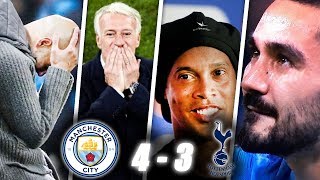 LES ÉNORMES RÉACTIONS MAN CITY TOTTENHAM 43  MATCH DANTHOLOGIE [upl. by Akeihsat]