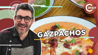 Cómo preparar GAZPACHOS ¡3 recetas distintas [upl. by Nnylyma]