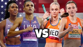 USA vs Netherlands Womens 4x400m Final  Olympics 2024  PREVIEW [upl. by Nosyk732]