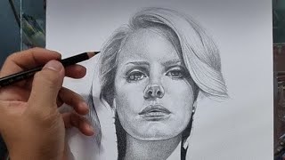 BMD Portraits LIVE Drawing Shading using Black Polychromos [upl. by Eycal137]