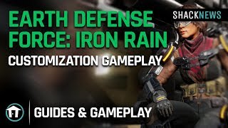 Earth Defense Force Iron Rain  Customization Gameplay [upl. by Veljkov317]