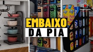 COMO ORGANIZAR EMBAIXO DA PIA DA COZINHA E DO BANHEIRO [upl. by Yearwood]