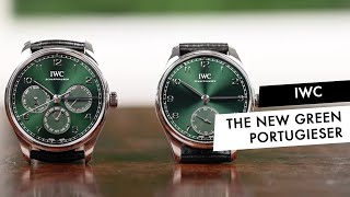 REVIEW The New Green IWC Portugieser Automatic 40 and Perpetual Calendar 42 [upl. by Eward]