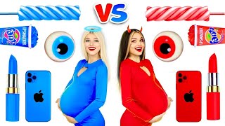 RICH Pregnant VS BROKE Pregnant  Red vs Blue amp Bad vs Good Pregnancy Situations by RATATA BOOM [upl. by Lateehs]