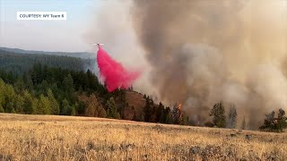 Western wildfires regain traction after lightning strikes and windy conditions fan flames [upl. by Cindelyn]