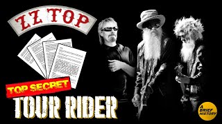 ZZ Top Top Secret Hospitality Tour Rider  A Brief History  Billy F Gibbons [upl. by Harbison]