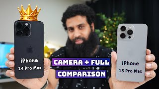 iPhone 15 Pro Max vs 14 Pro Max Full Comparison amp Camera Comparison [upl. by Nagle]